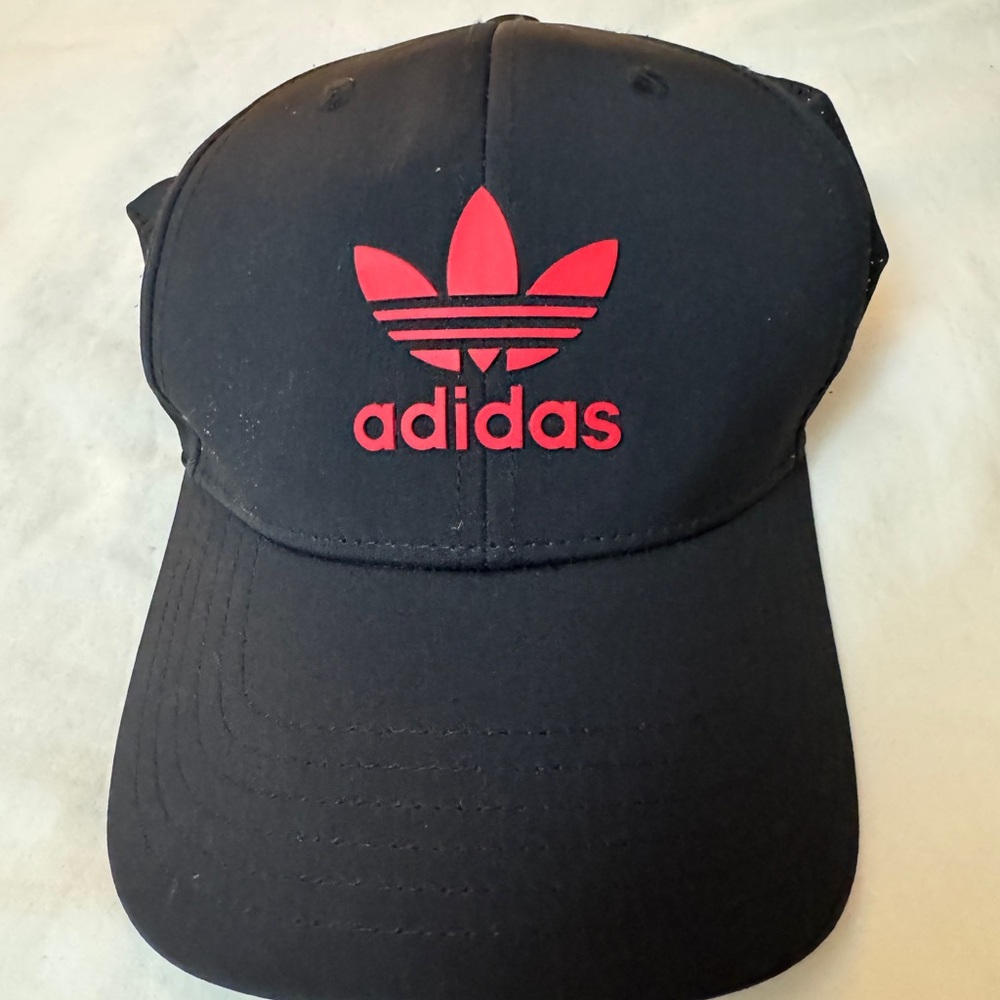 Adidas Black Hat with Red Emblem